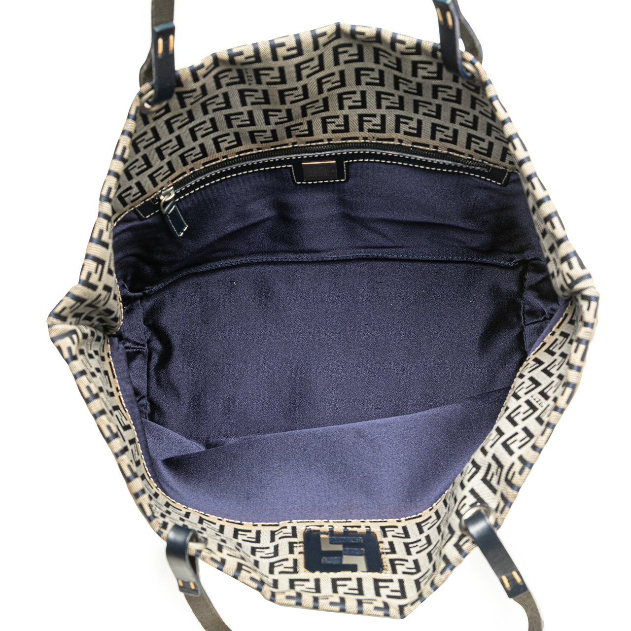 Fendi Zucchino Canvas Tote Grijs