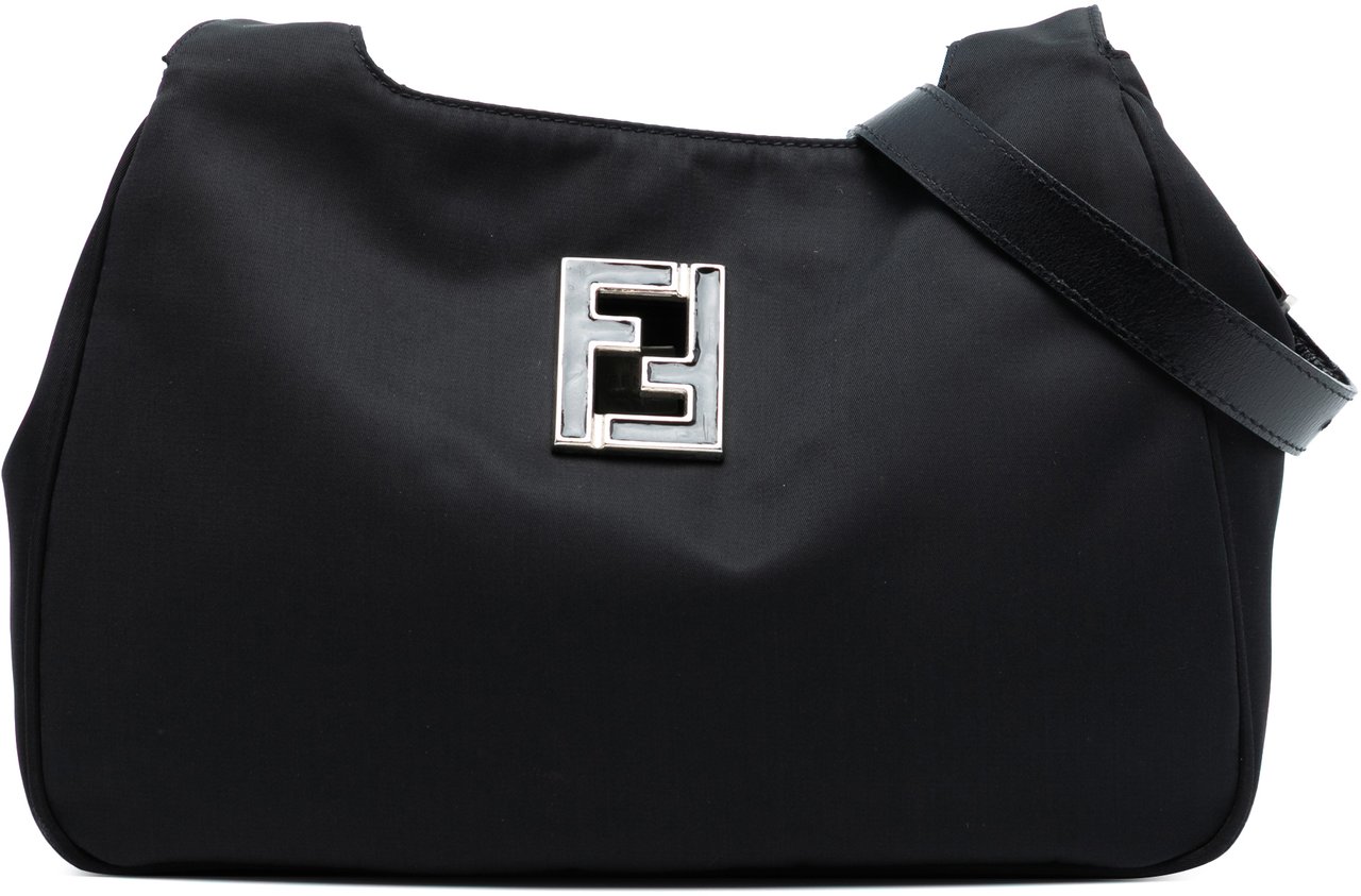 Fendi Nylon FF Shoulder Bag Zwart