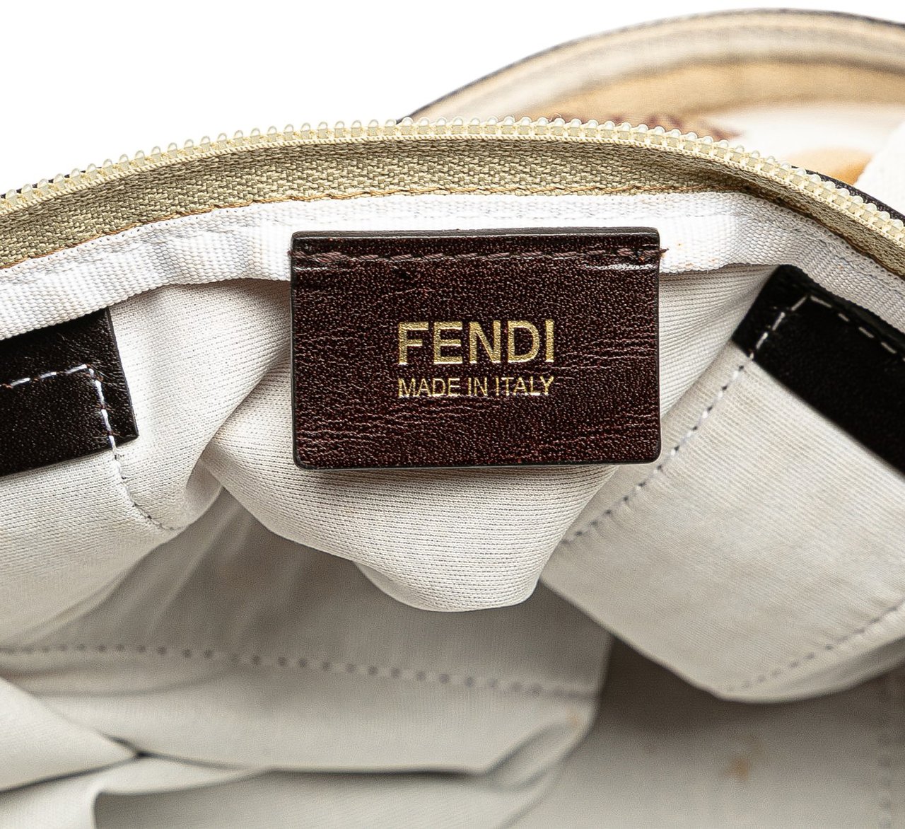 Fendi Micro Zucchino Nylon Tote Bruin