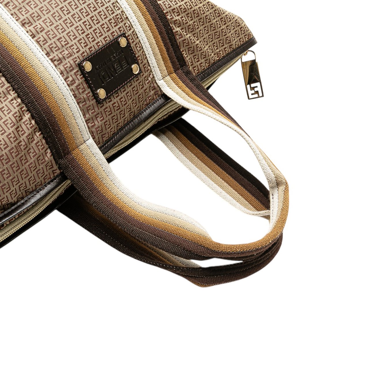 Fendi Micro Zucchino Nylon Tote Bruin