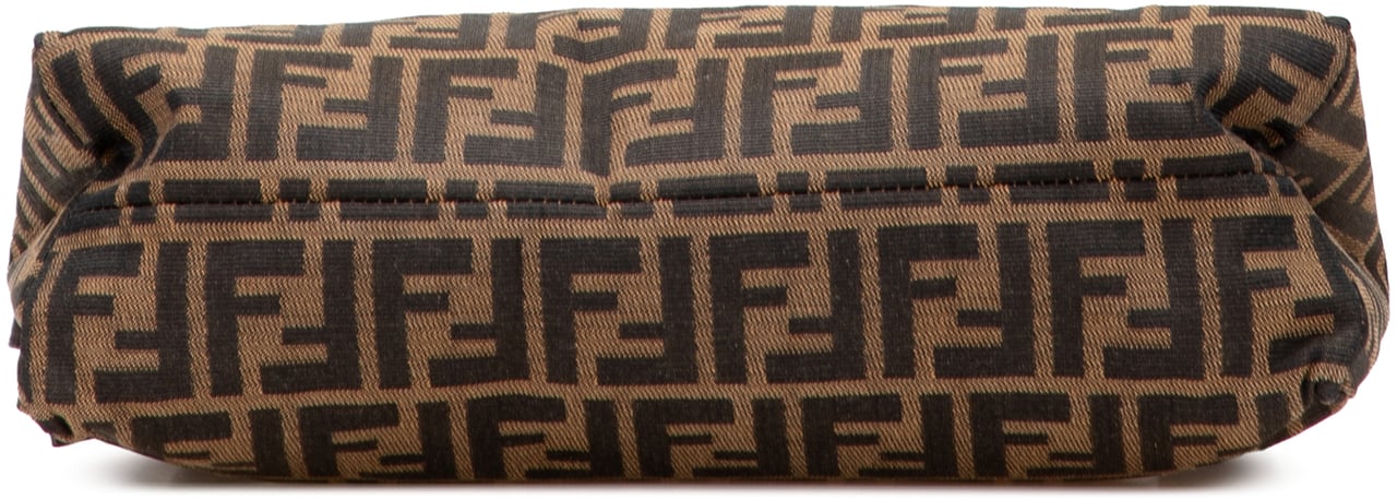 Fendi Zucca Canvas Shoulder Bag Bruin
