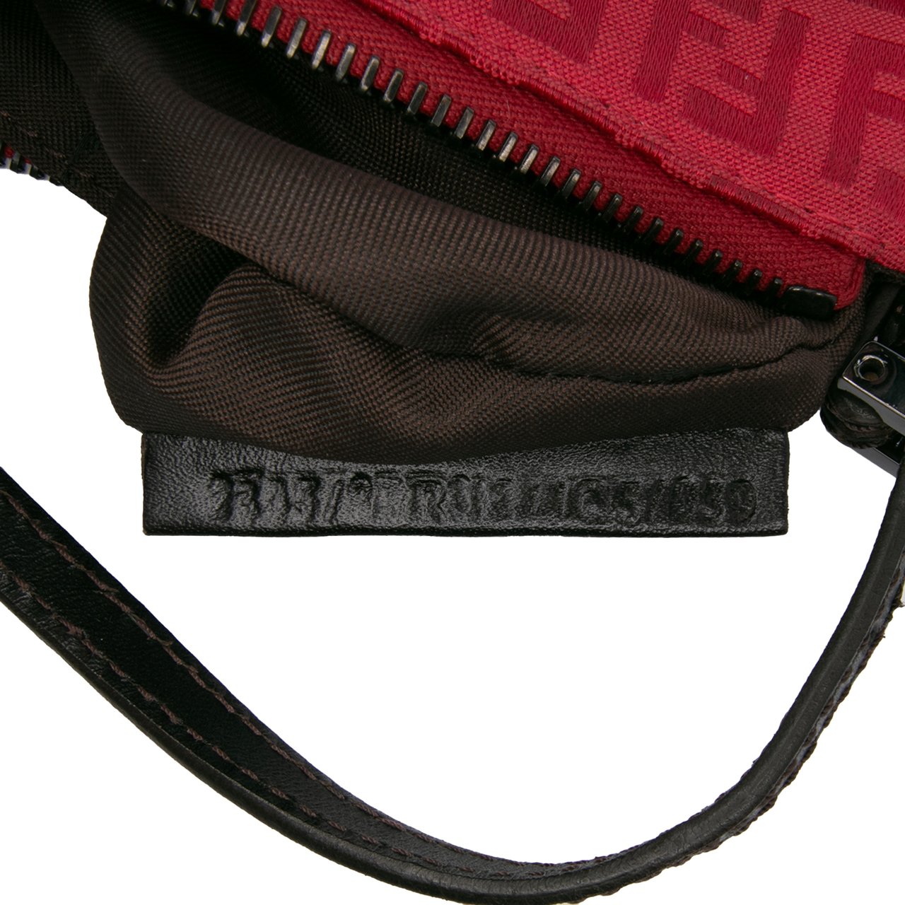 Fendi Zucchino Canvas Shoulder Bag Rood