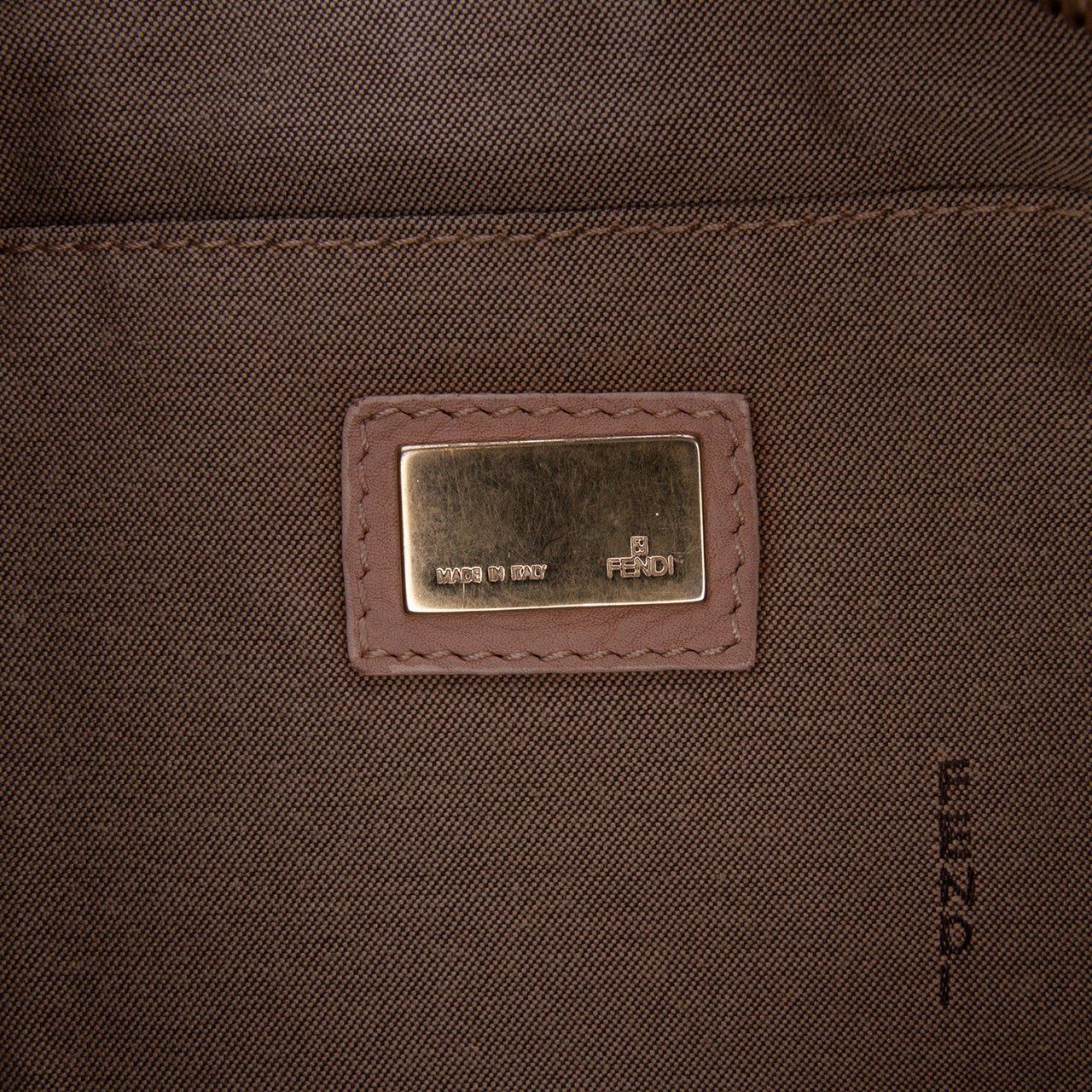 Fendi Canvas Zucca Crossbody Bruin