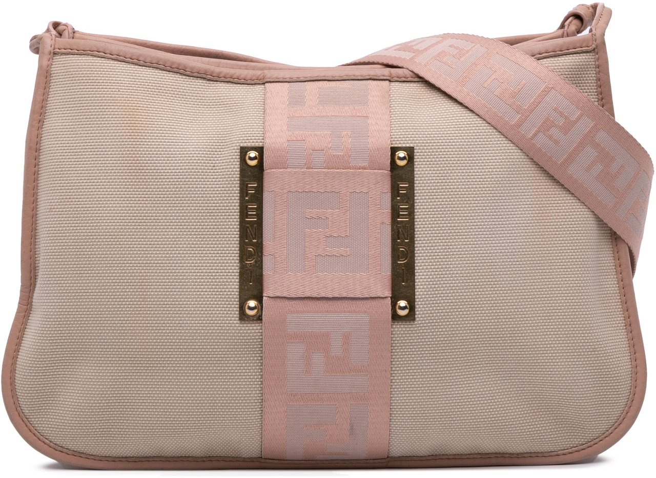 Fendi Canvas Zucca Crossbody Bruin