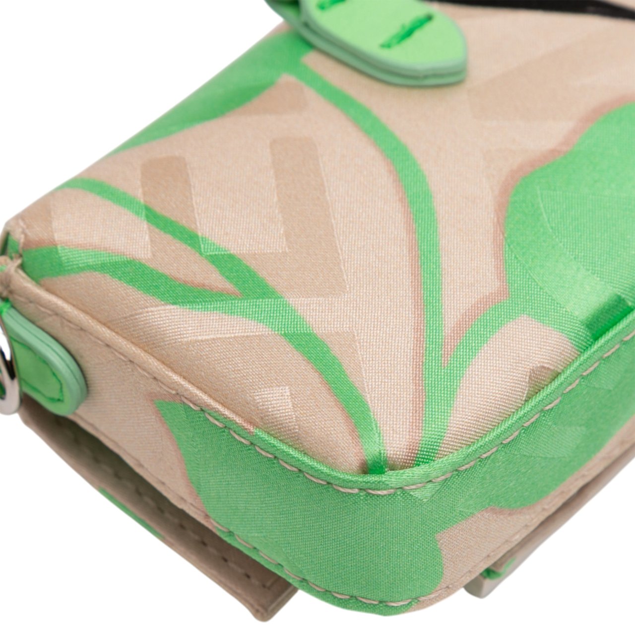 Fendi Nano Satin Charm Baguette Bruin