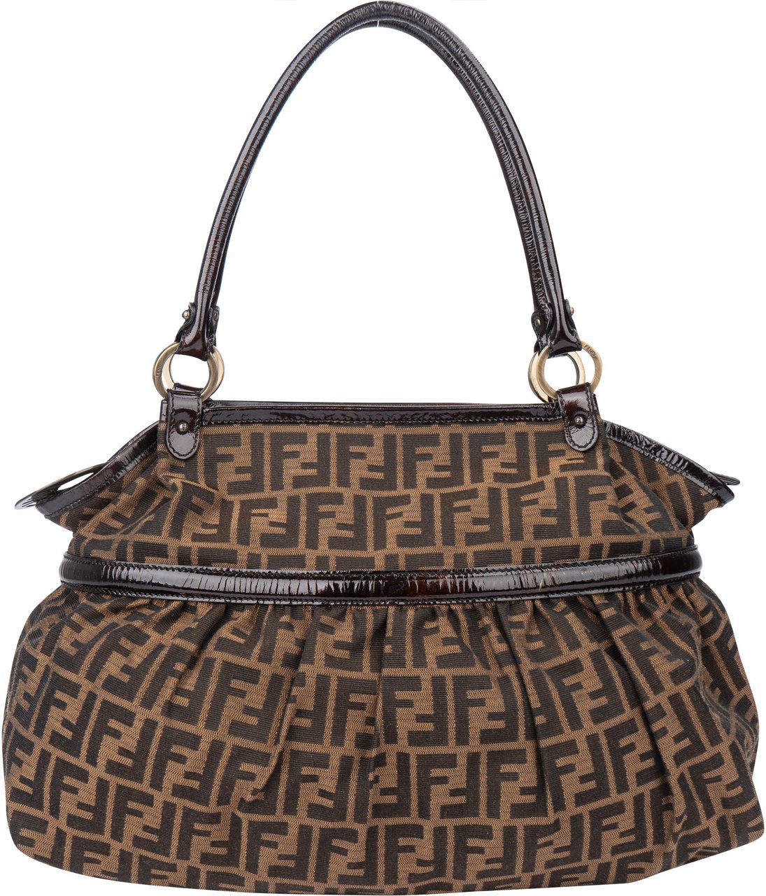 Fendi Fendi FF Monogram Patent Handbag Divers