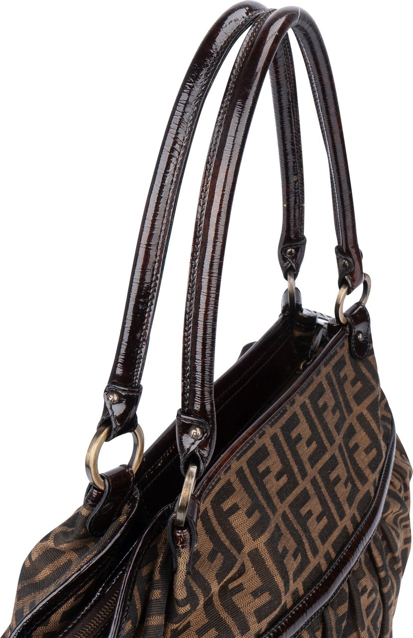 Fendi Fendi FF Monogram Patent Handbag Divers