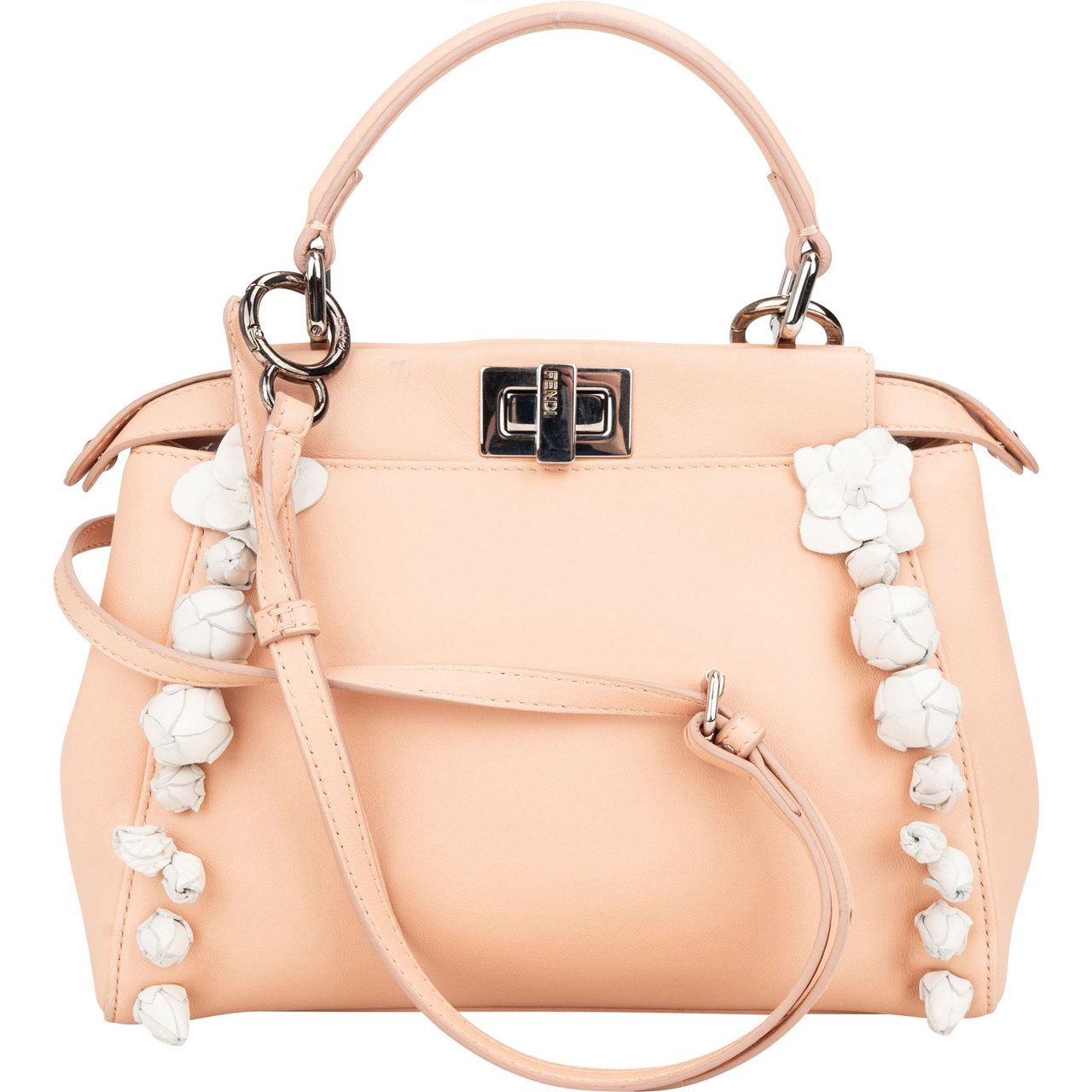 Fendi Fendi Nappa Leather Flowering Flower Mini Peekaboo Handbag Divers