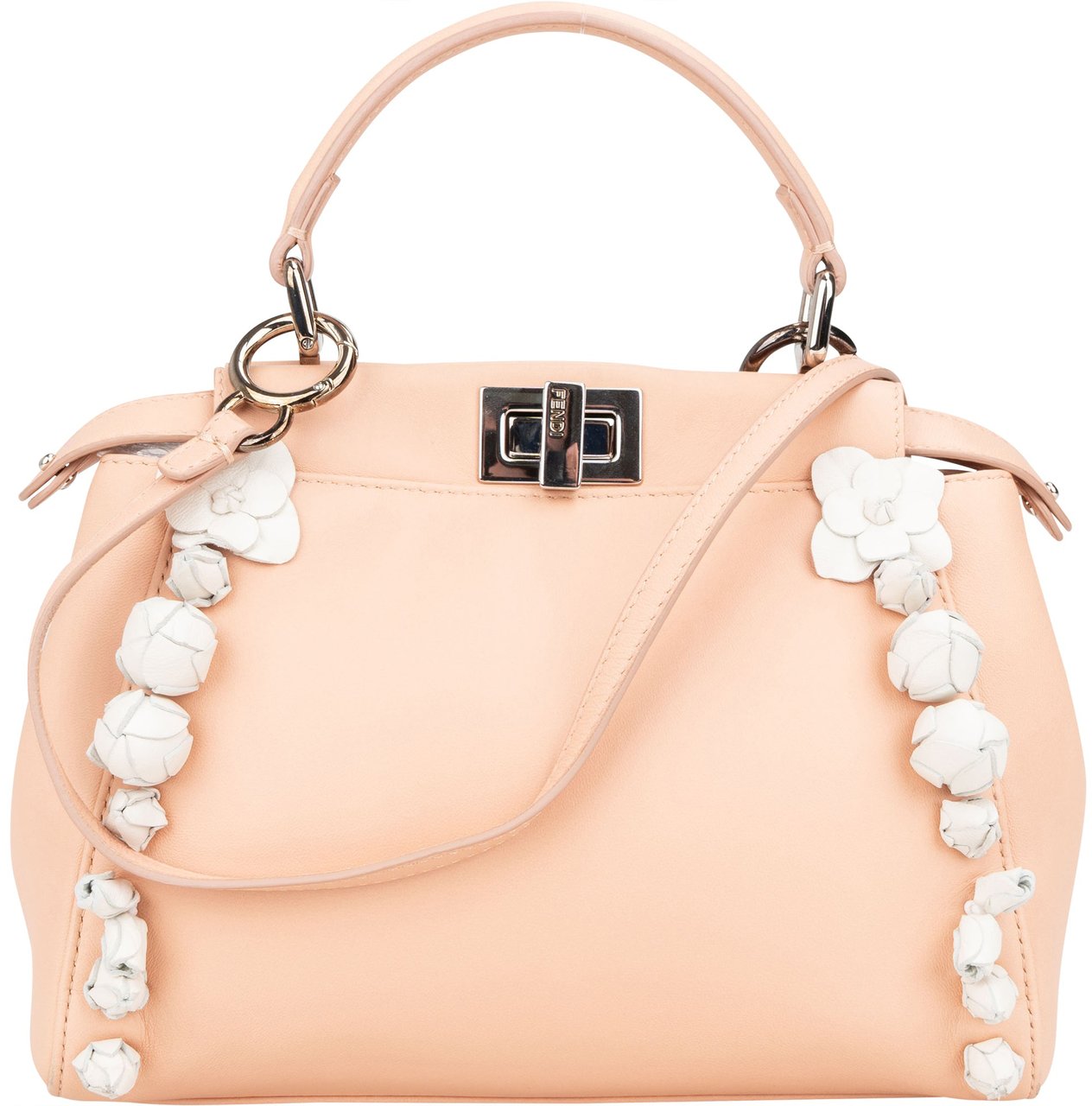 Fendi Fendi Nappa Leather Flowering Flower Mini Peekaboo Handbag Divers