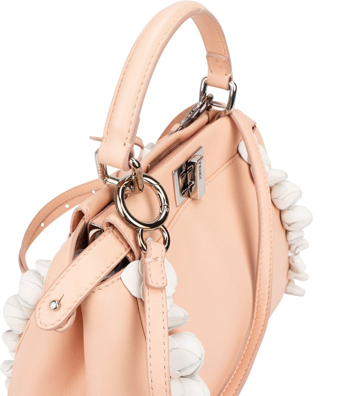 Fendi Fendi Nappa Leather Flowering Flower Mini Peekaboo Handbag Divers