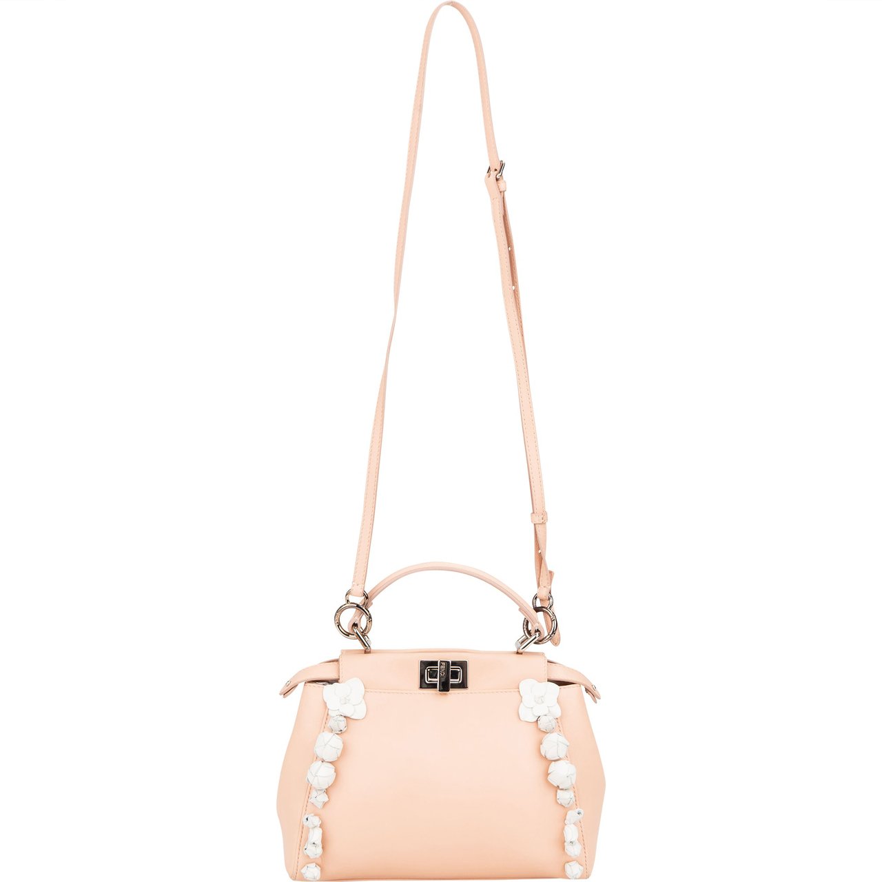 Fendi Fendi Nappa Leather Flowering Flower Mini Peekaboo Handbag Divers