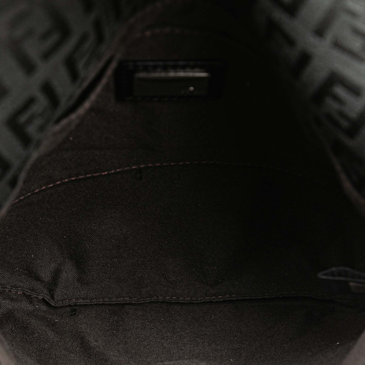 Fendi Zucchino Canvas Crossbody Zwart