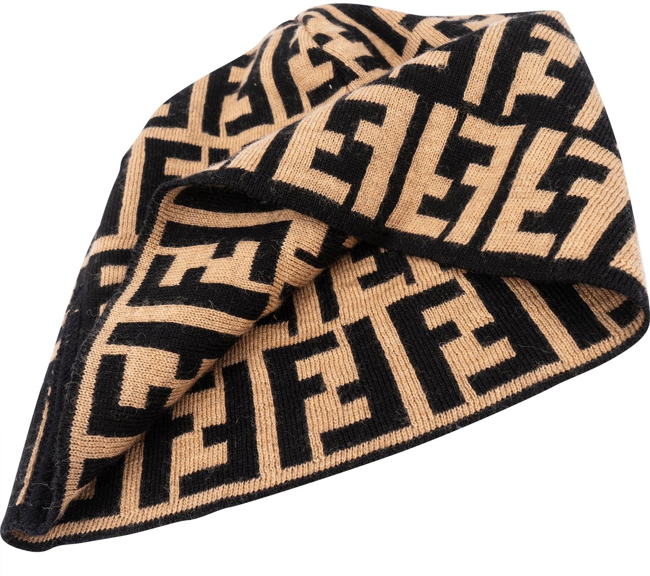 Fendi Fendi FF Monogram Merine Wool Beanie Divers