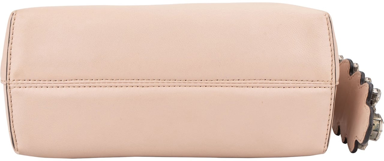 Fendi Leather Studded Crystal By The Way Mini Crossbody Bag Rood