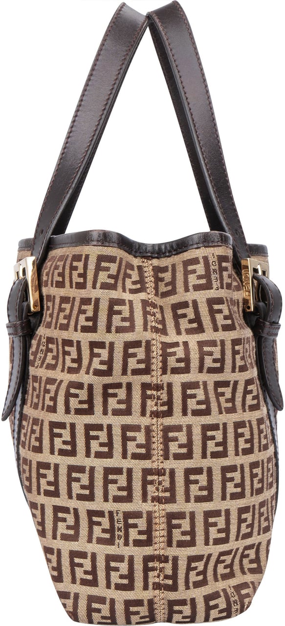Fendi Fendi FF Monogram Zucca Handbag Bruin