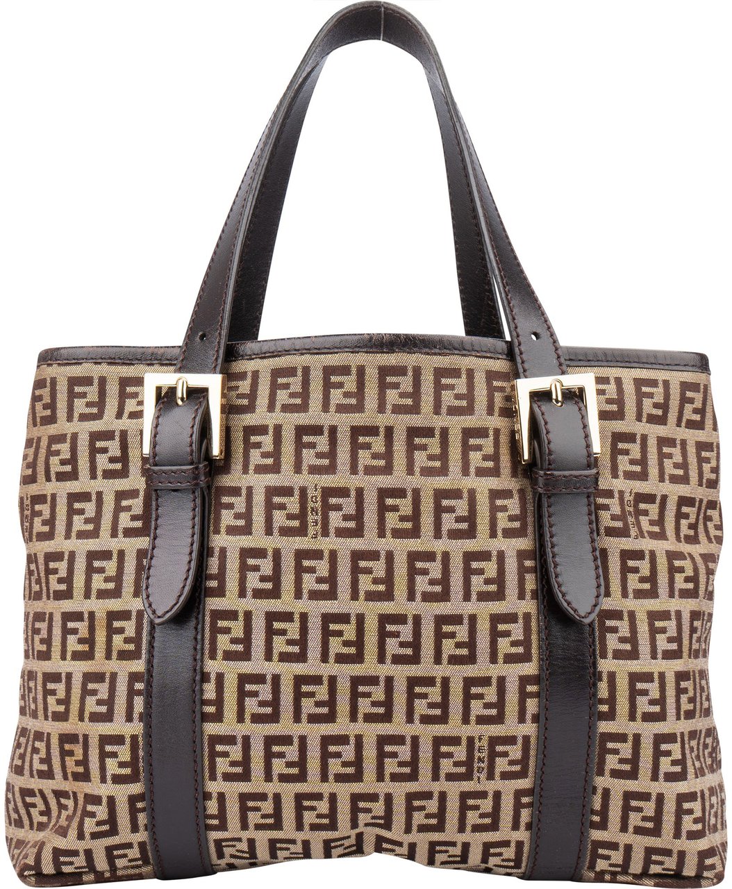 Fendi Fendi FF Monogram Zucca Handbag Bruin