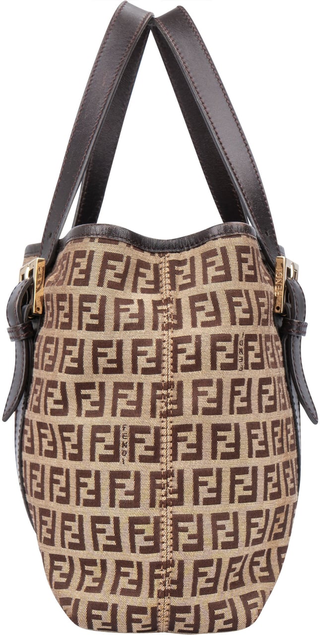 Fendi Fendi FF Monogram Zucca Handbag Bruin
