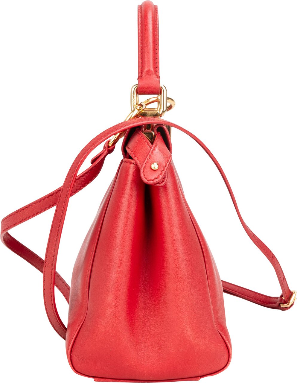 Fendi Fendi Rouge Rouge Leather Peekaboo Handbag Divers