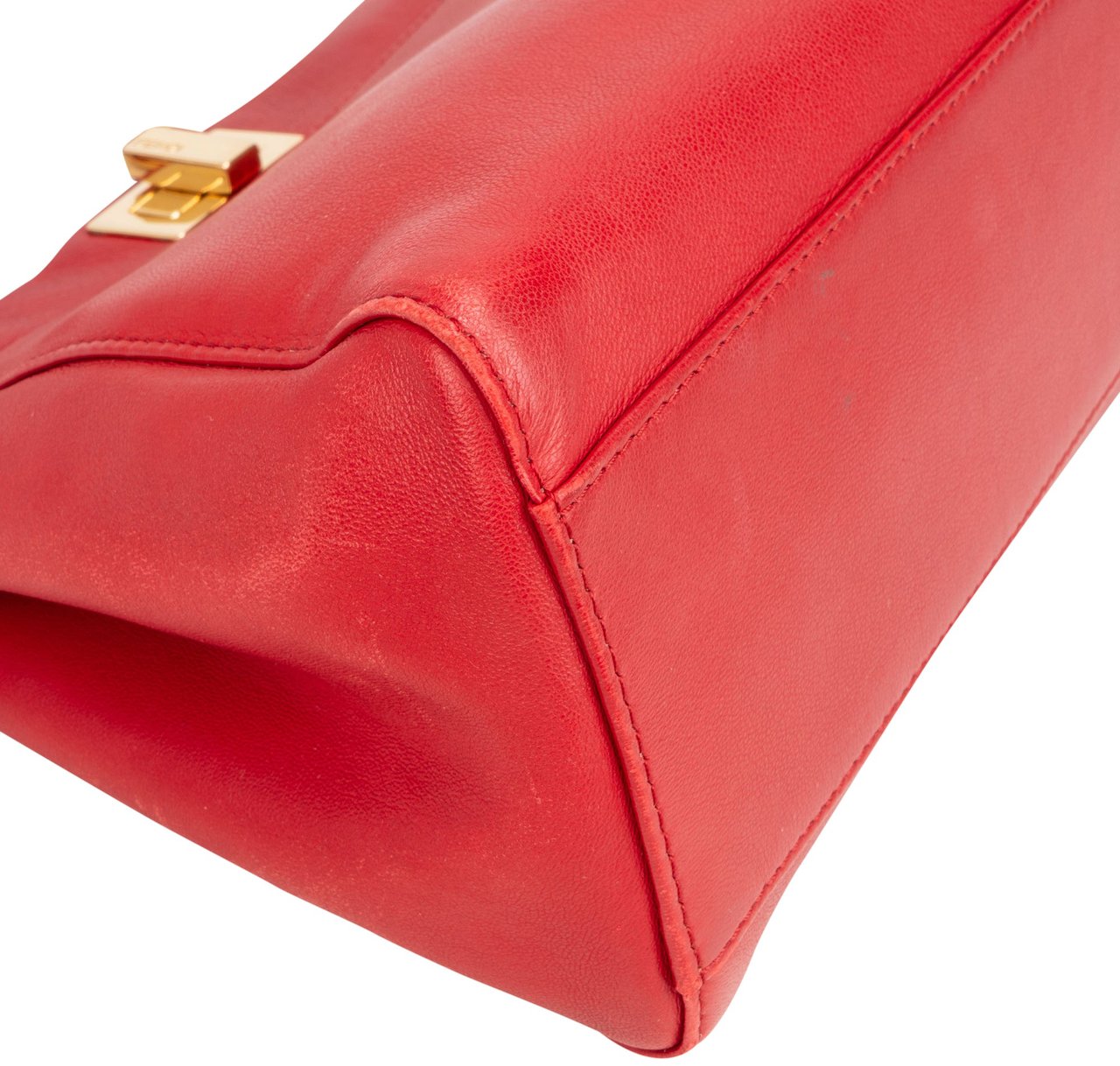 Fendi Fendi Rouge Rouge Leather Peekaboo Handbag Divers