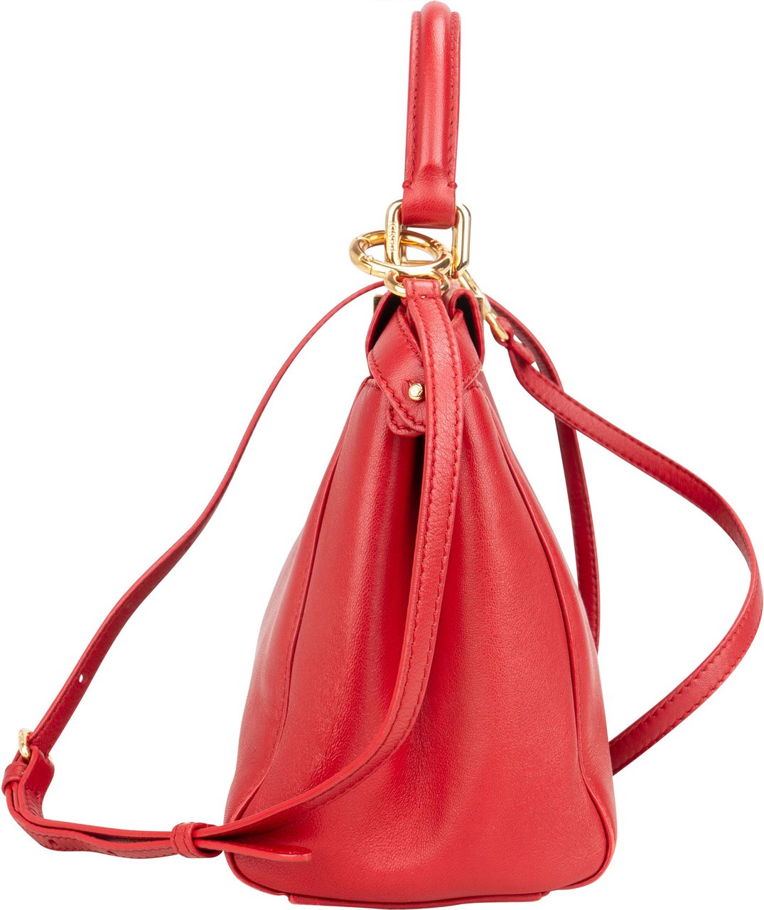 Fendi Fendi Rouge Rouge Leather Peekaboo Handbag Divers