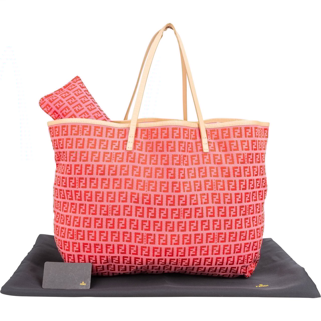 Fendi Fendi FF Monogram Zucca Shopper Bag Roze