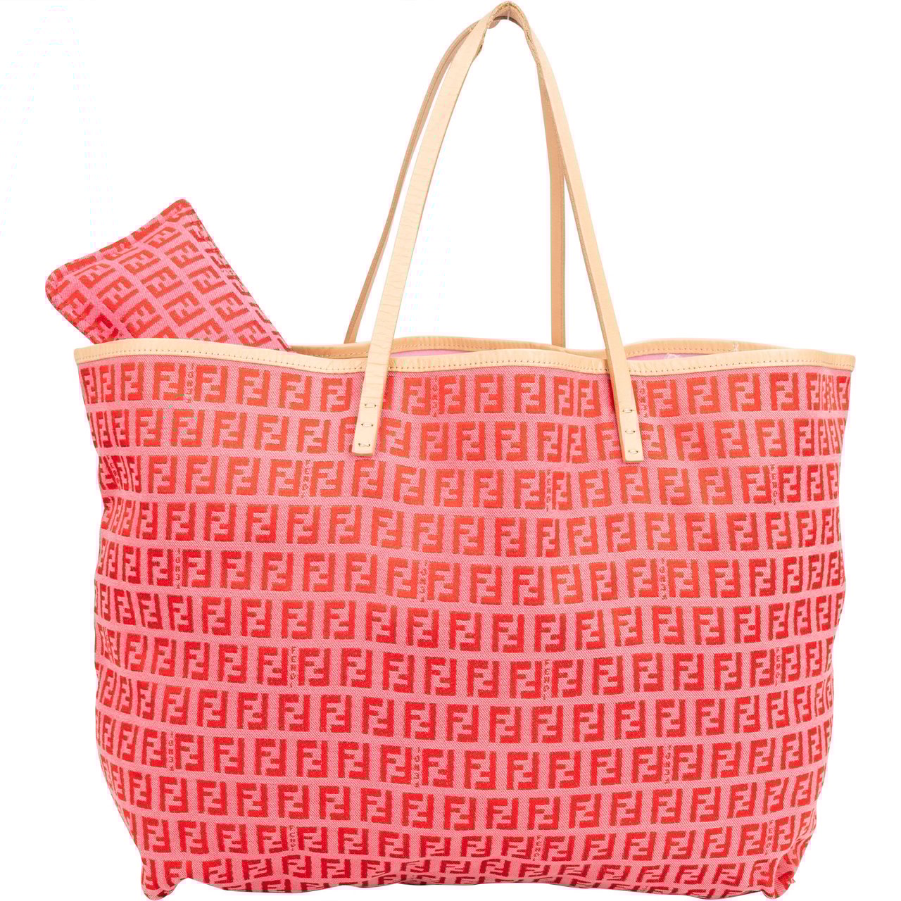 Fendi Fendi FF Monogram Zucca Shopper Bag Roze
