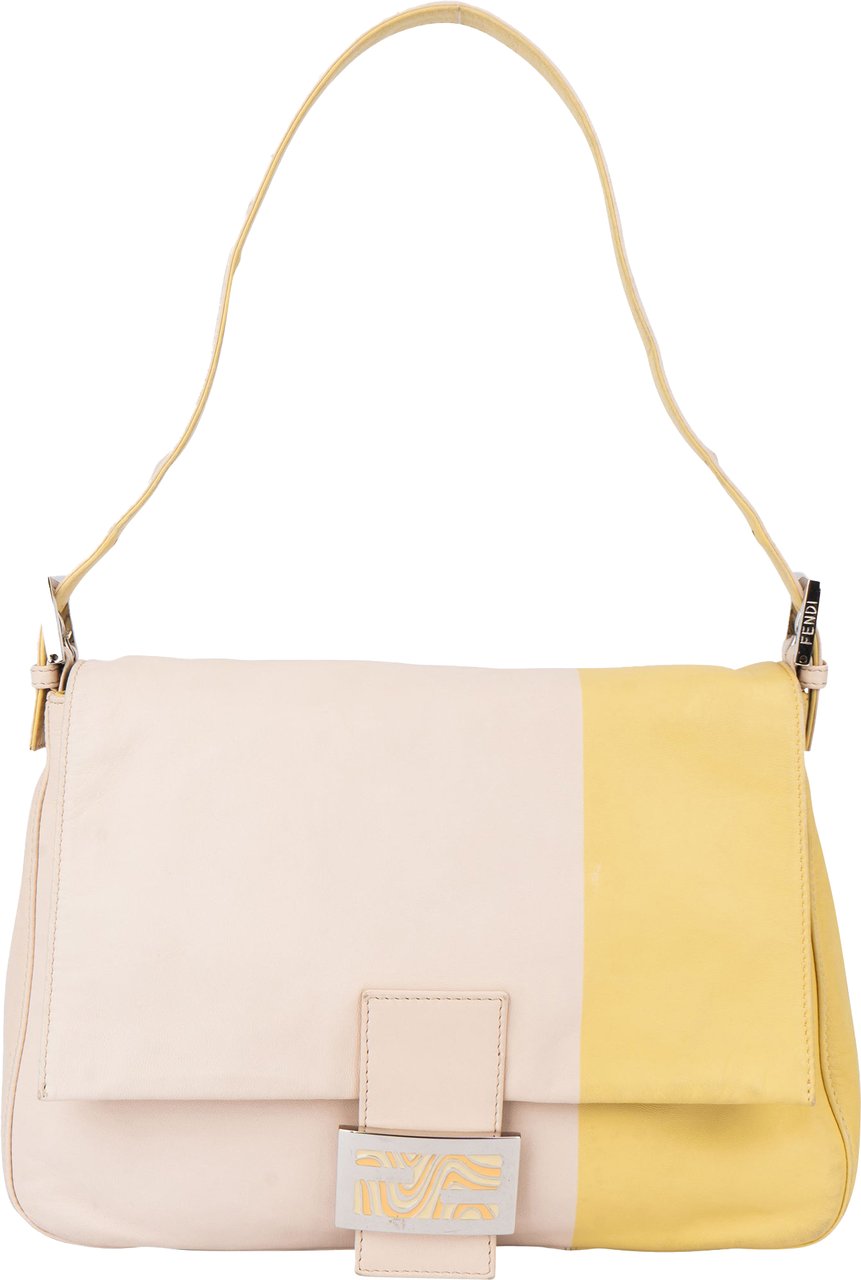 Fendi Fendi Bicolor Leather Mamma Baguette Handbag Divers