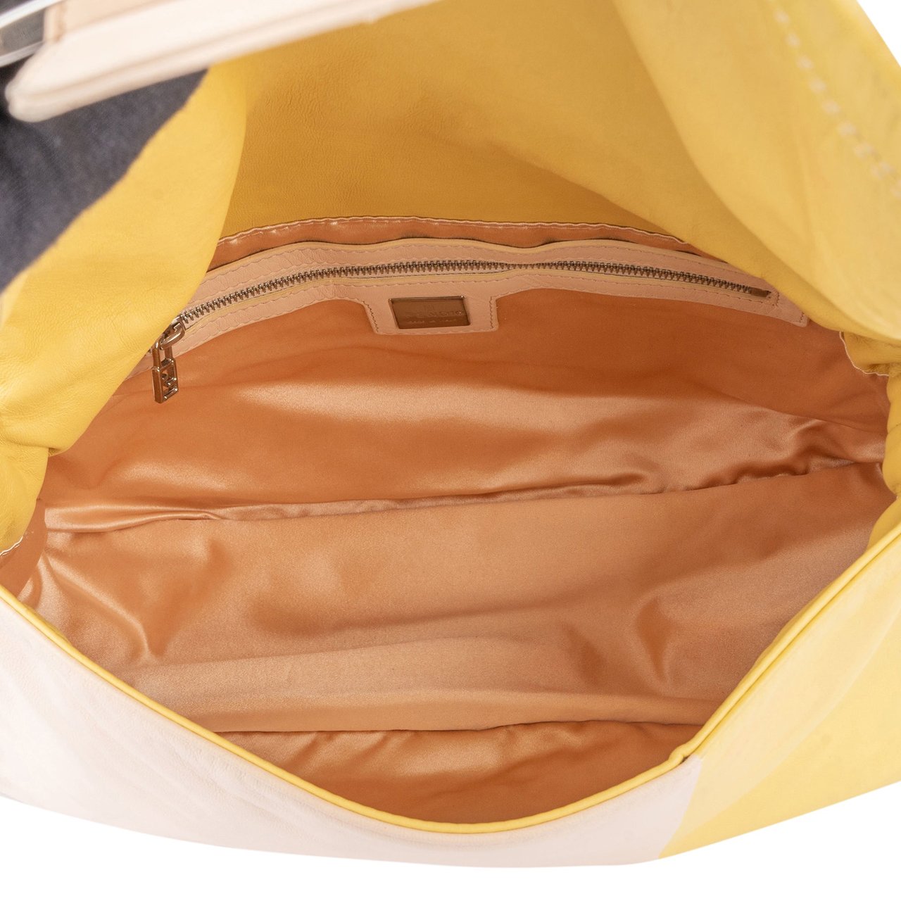 Fendi Fendi Bicolor Leather Mamma Baguette Handbag Divers