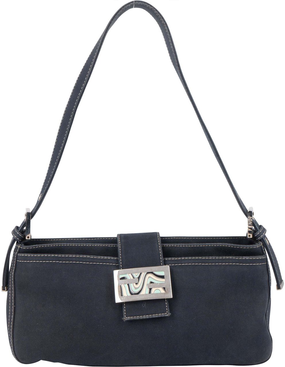 Fendi Fendi Limited FF Buckle Baguette Shoulder Bag Divers