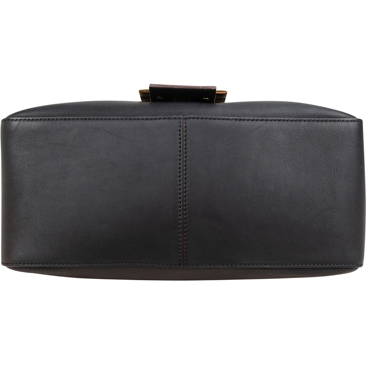 Fendi Black Leather Mamma Baguette Shoulder Bag Zwart