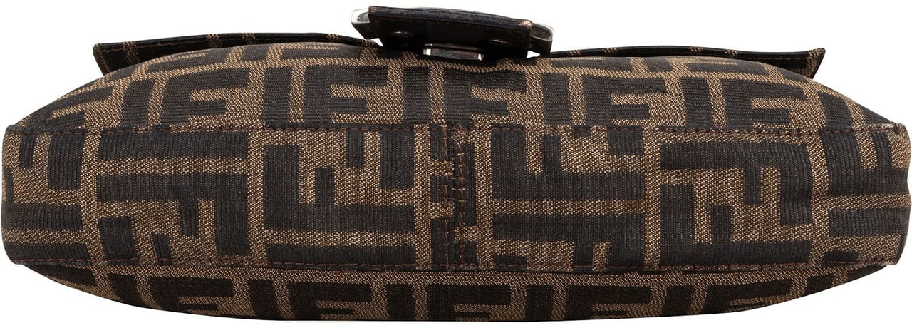 Fendi Monogram Zucca Baguette Shoulder Bag Bruin