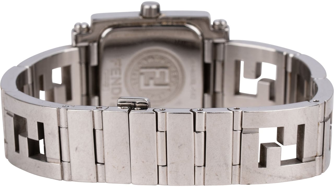 Fendi Silver Tone Quadro Square 6000L Woman Watch Divers