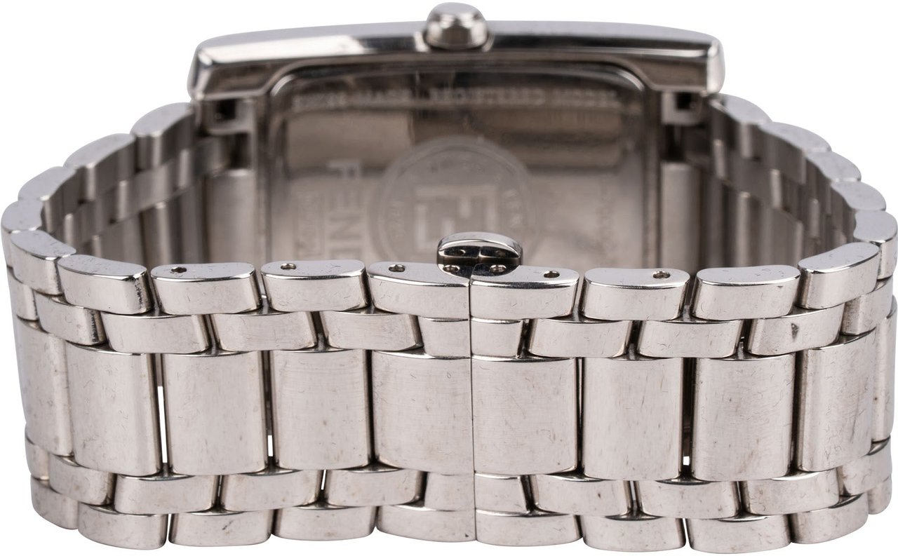 Fendi Silver Tone Classico Quadro Square Tank 7000G Women Watch Divers