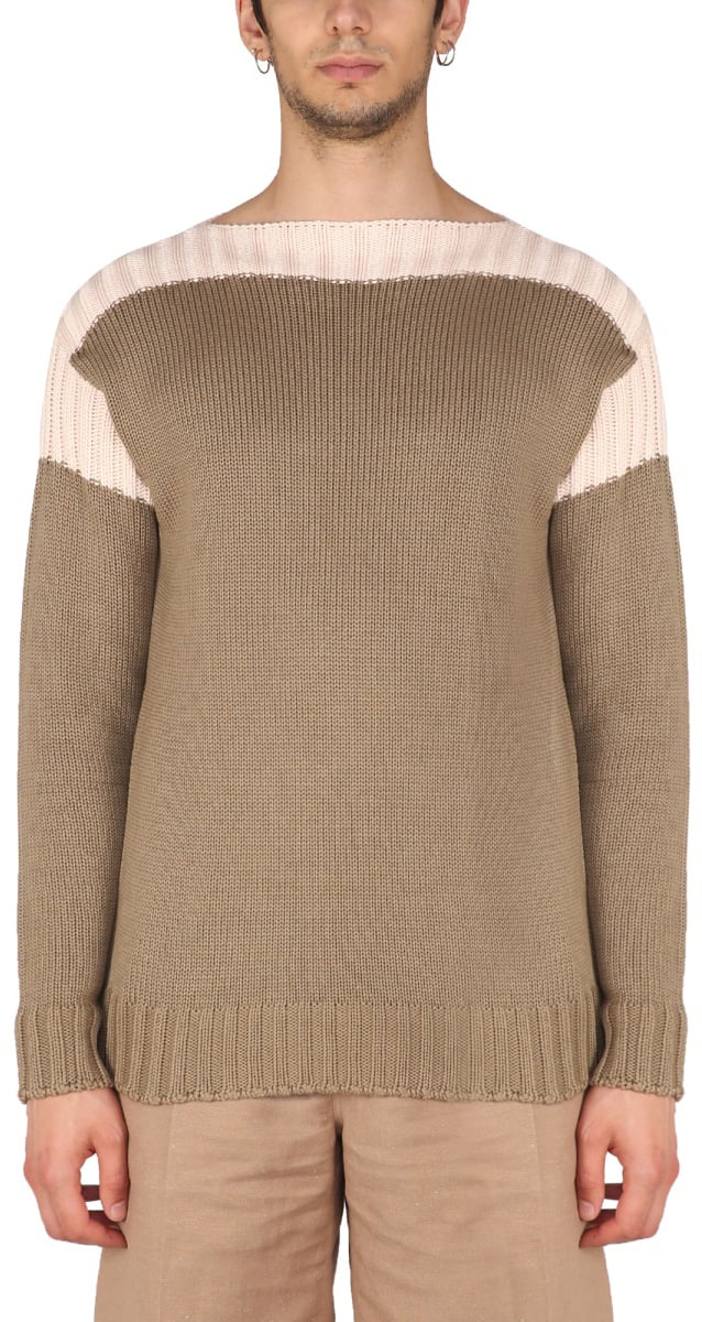 Fendi COTTON AND CASHMERE SWEATER Beige