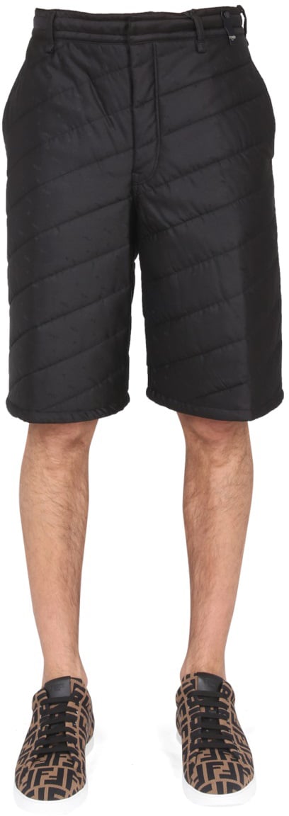 Fendi BERMUDA IN LANA Zwart