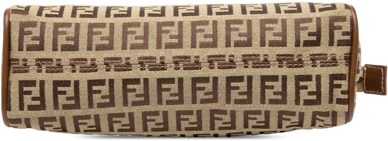 Fendi Zucchino Canvas Pouch Bruin