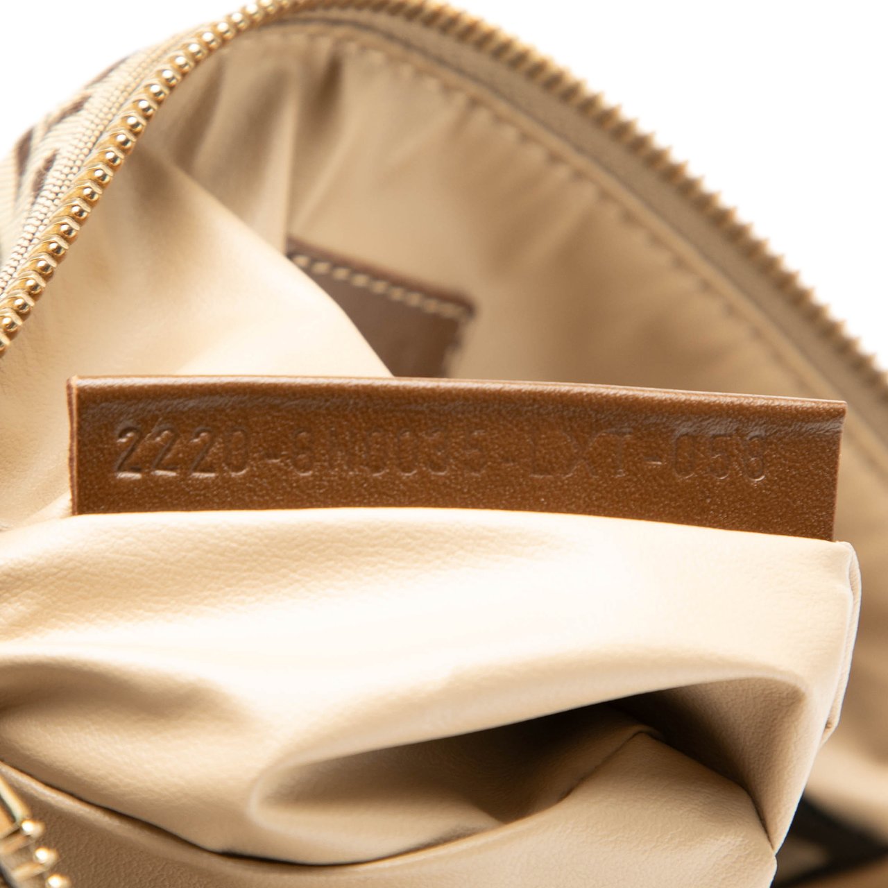 Fendi Zucchino Canvas Pouch Bruin