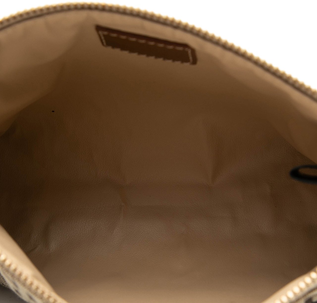 Fendi Zucchino Canvas Pouch Bruin