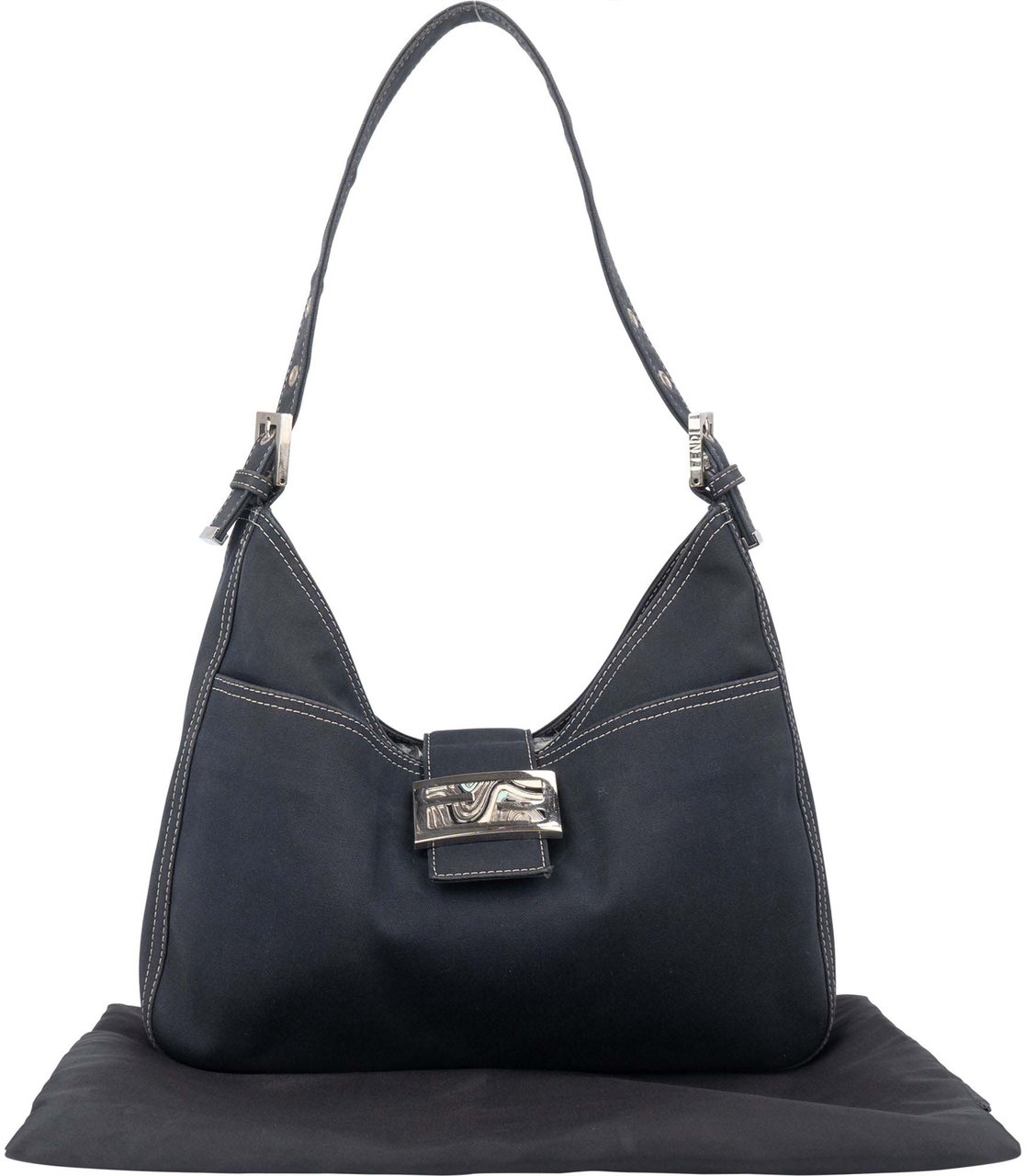 Fendi Fendi Limited FF Buckle Baguette Shoulder Bag Divers