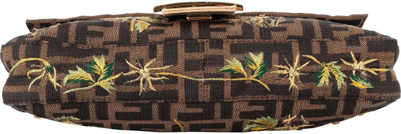 Fendi Fendi Limited Embroidered Monogram Baguette Shoulder Bag Divers
