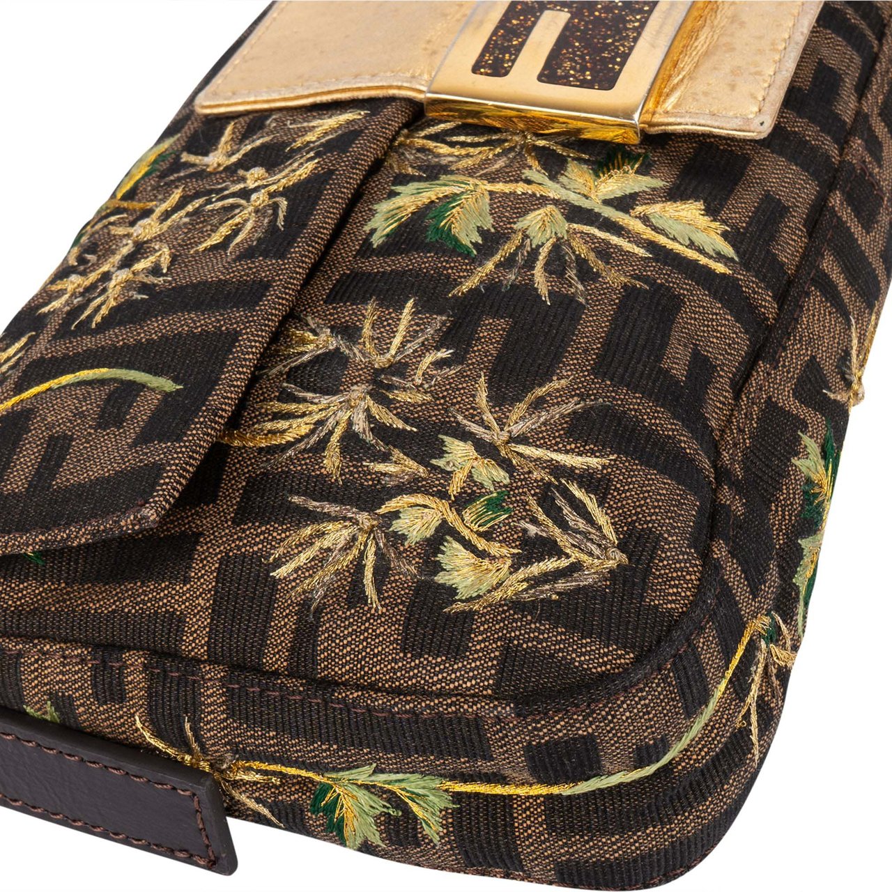 Fendi Fendi Limited Embroidered Monogram Baguette Shoulder Bag Divers