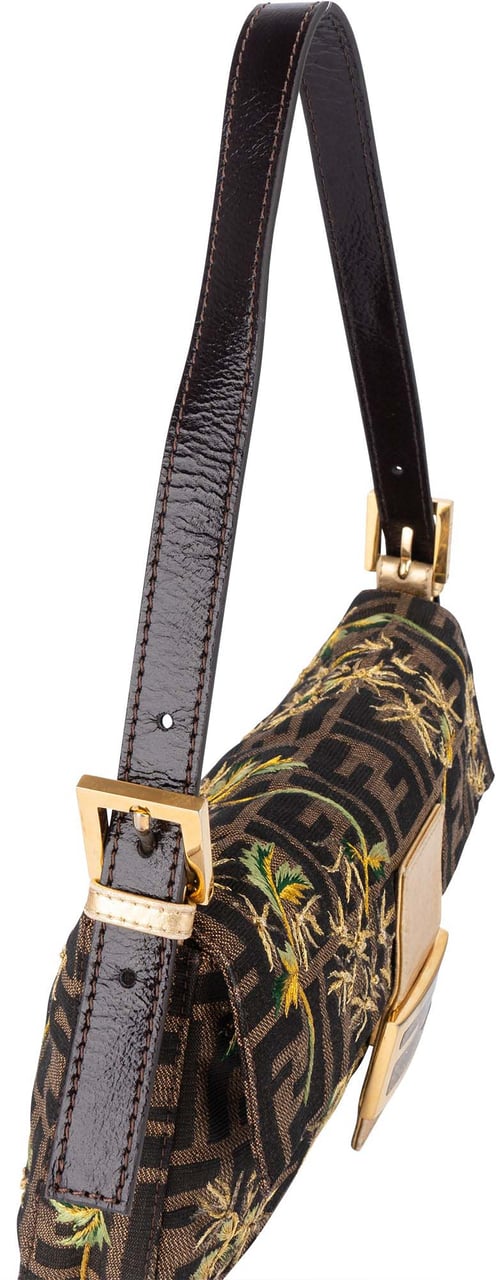Fendi Fendi Limited Embroidered Monogram Baguette Shoulder Bag Divers