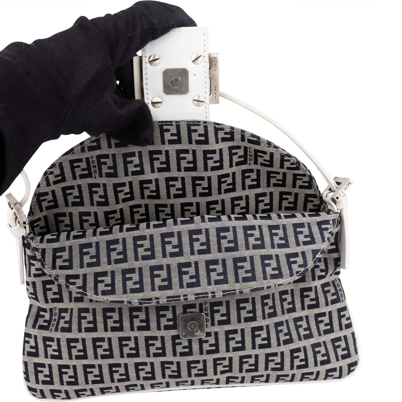 Fendi Fendi FF Monogram Baguette Handbag Divers