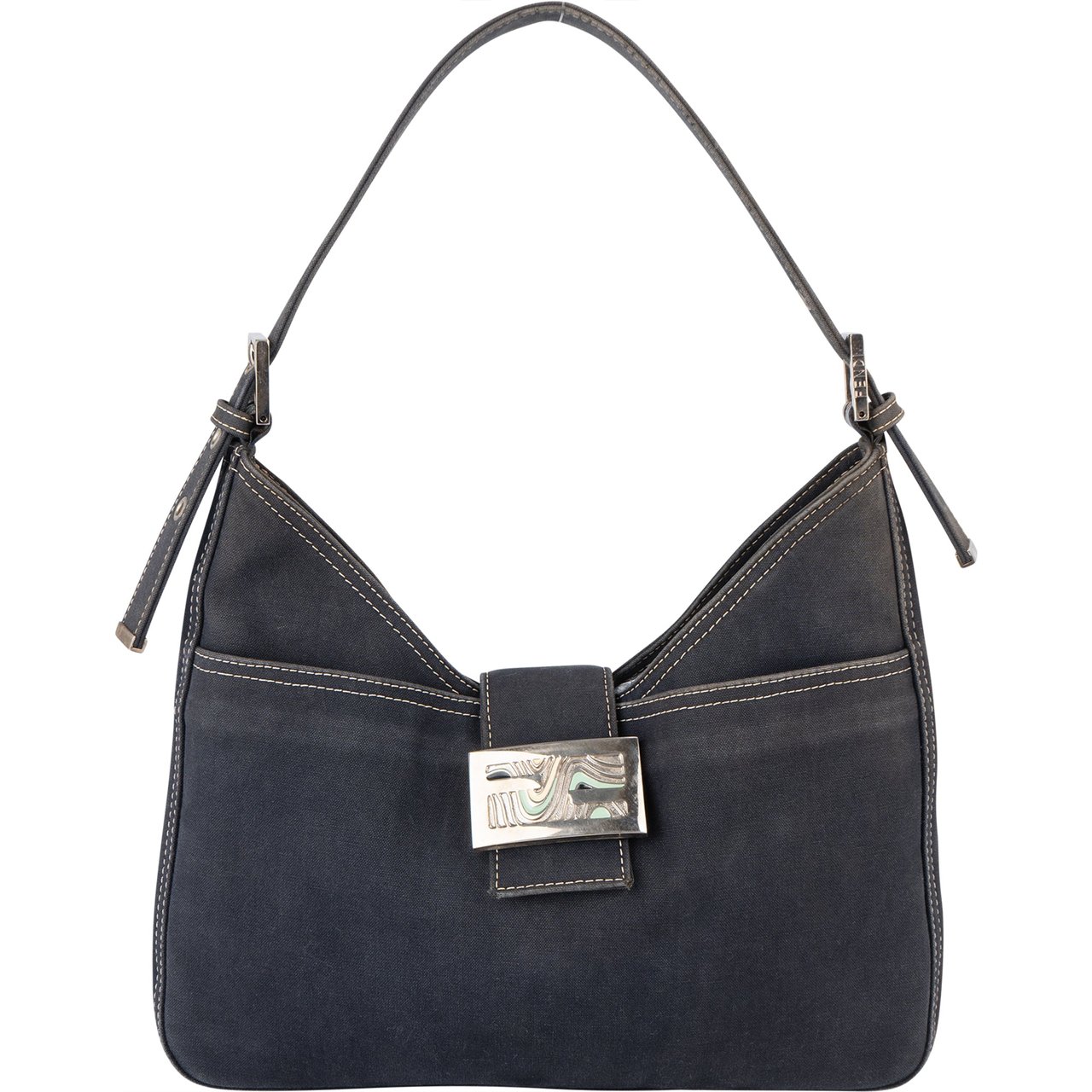 Fendi Fendi Limited FF Buckle Baguette Shoulder Bag Divers