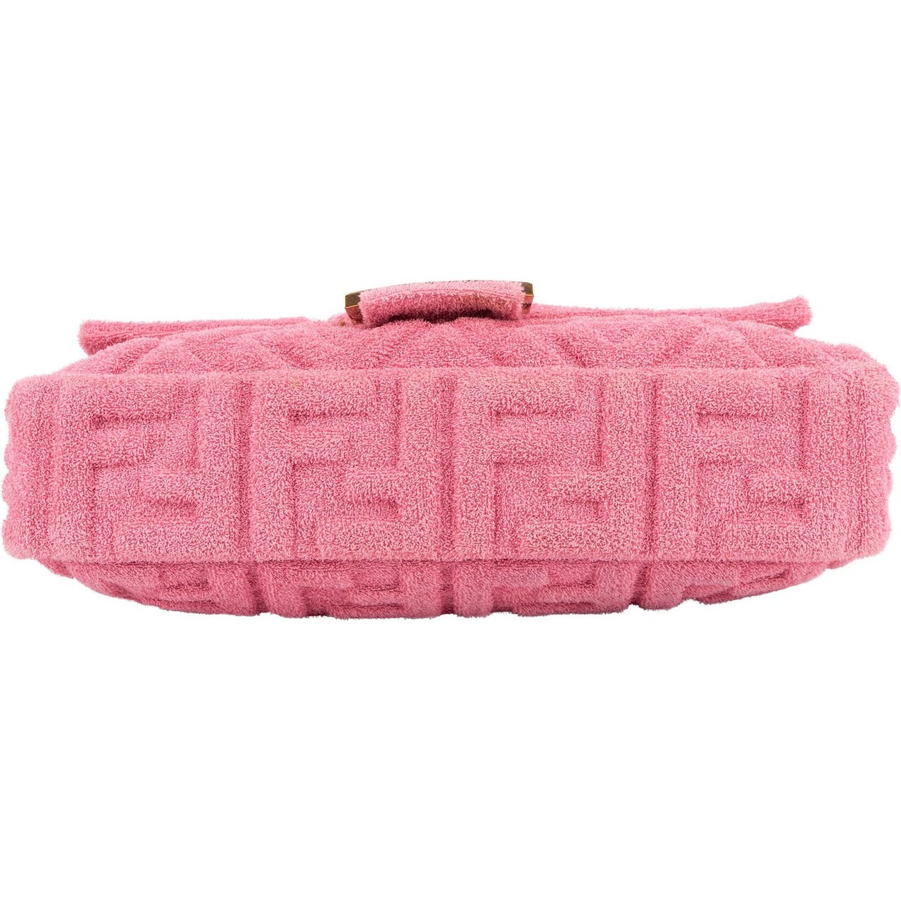 Fendi Limited Pink Terry Cloth Baguette Handbag Rood