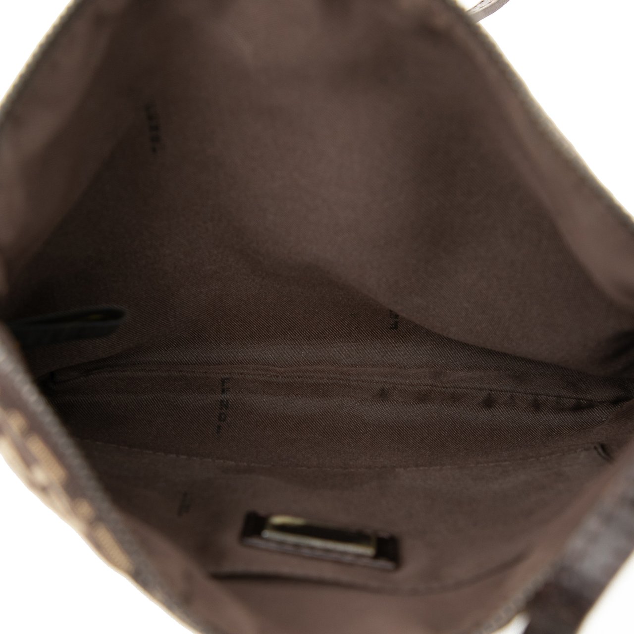 Fendi Zucchino Canvas Crossbody Bruin