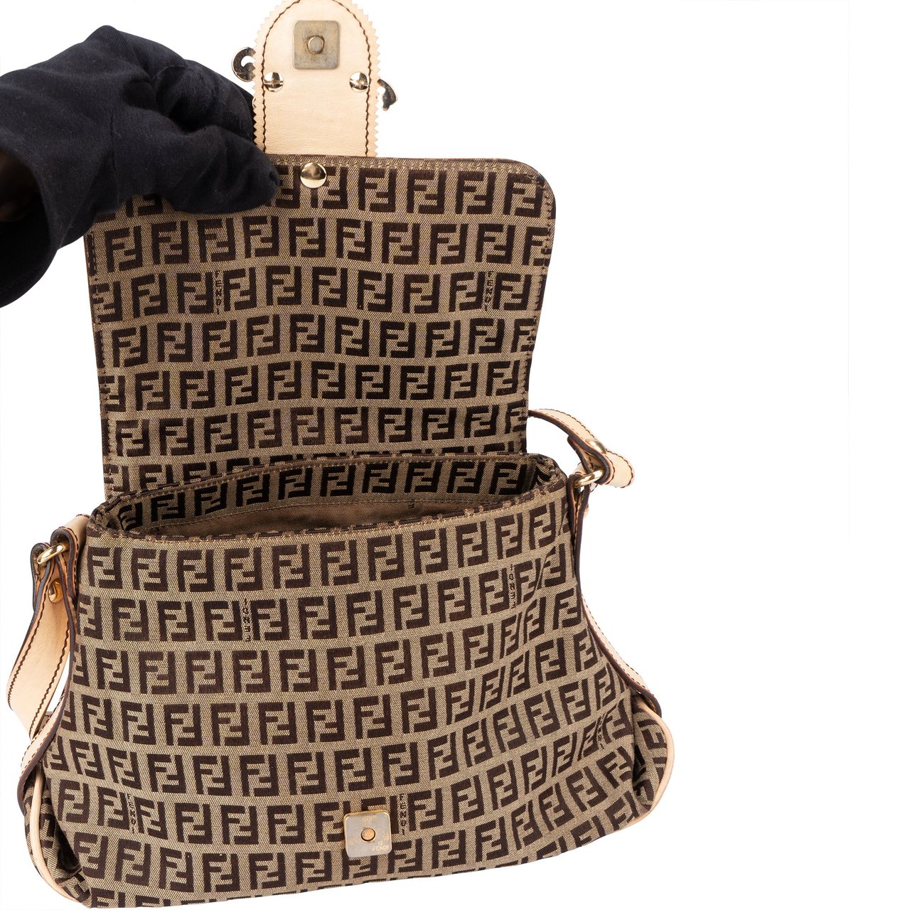 Fendi Fendi FF Monogram Zucchino One Shoulder Bag Divers