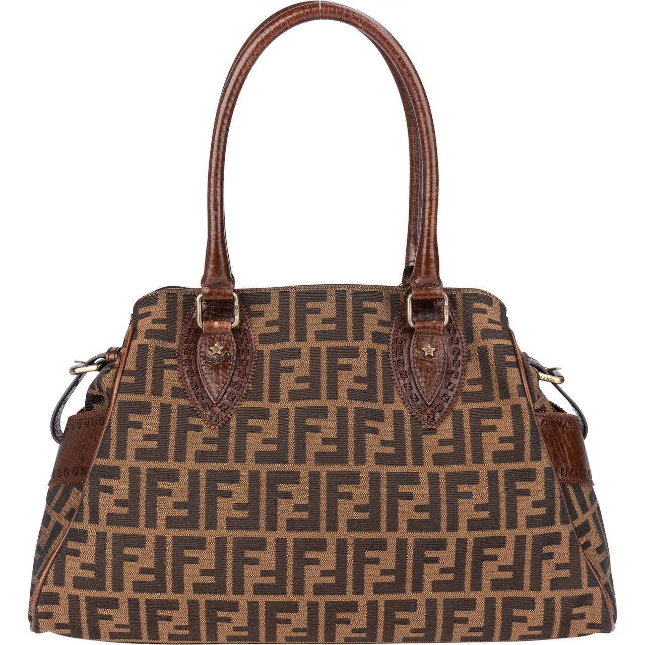 Fendi Fendi FF Monogram Piccola Handbag Bruin