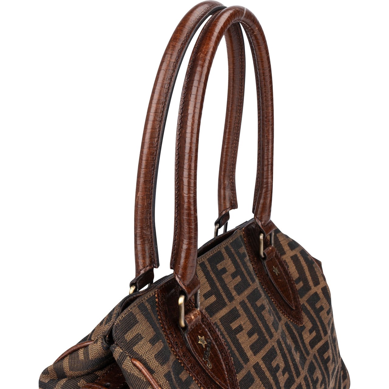 Fendi Fendi FF Monogram Piccola Handbag Bruin