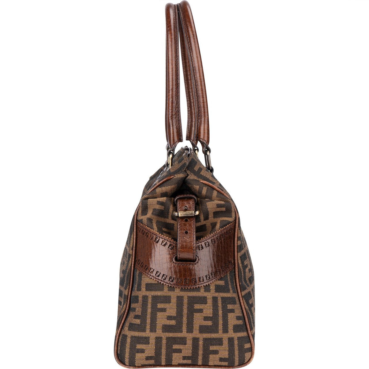 Fendi Fendi FF Monogram Piccola Handbag Bruin